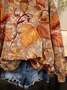 Casual Maple Leaf Printing Sweatshirt