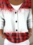 Loose Christmas V Neck Casual Cardigan