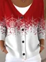 Loose Christmas V Neck Casual Cardigan