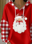 Women's Christmas Print Casual Hooded Sweatshirt