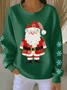 Loose Christmas Crew Neck Casual Sweatshirt