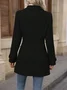 Shawl Collar Plain Regular Fit Casual Jacket