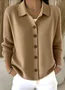 Plain Casual Regular Fit Cardigan