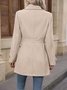 Shawl Collar Plain Regular Fit Casual Jacket