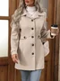 Shawl Collar Plain Regular Fit Casual Jacket