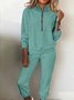 Women's two-piece fleece sweatshirt sports street casual fashion suit