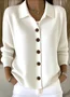 Plain Casual Regular Fit Cardigan