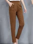 Plain Pockets Casual Pants