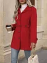 Shawl Collar Plain Regular Fit Casual Jacket