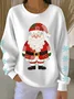 Loose Christmas Crew Neck Casual Sweatshirt