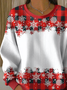 Women's Christmas Print Casual Crew Neck Sweatshirt