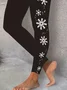 Printing Christmas Casual Jersey Leggings