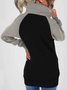 Casual Regular Fit Plain Thickened Fleece Loose Sweatshirt Jacket