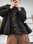 Casual Multicolor Block V Neck Loose Cardigan