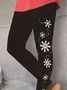 Printing Christmas Casual Jersey Leggings