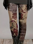 Printing Floral Casual Tight Leggings