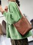 Casual Multicolor Block V Neck Loose Cardigan