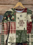 Casual Loose Printing Christmas Sweatshirt