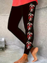 Casual Christmas Printing Leggings