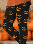 Printing Jersey Halloween Casual Leggings