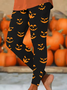 Printing Jersey Halloween Casual Leggings