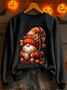 Women's Autumn Fall Print Casual Crew Neck Sweatshirt