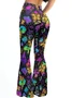 Simple Regular Fit Abstract Pants