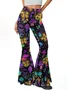 Simple Regular Fit Abstract Pants