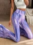 Regular Fit Gradient Pattern Simple Pants