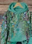 Women's Floral Print Casual Hoodie