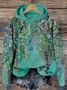 Women's Floral Print Casual Hoodie
