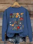Subtle Anti-Trump Flowers Sweatshirts , Anti-Maga Floral , Fdt Merch, Feminist Gift Casual Sweatshirts Casual Sweatshirt
