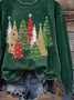 Casual Printing Christmas Loose Sweatshirt