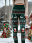 Women's Christmas Party Slim Fit Knitted Warm and Comfortable Leggings