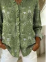 Santa Claus Lace Collar Casual Shirt