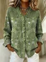 Santa Claus Lace Collar Casual Shirt