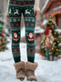 Women's Christmas Party Slim Fit Knitted Warm and Comfortable Leggings