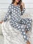 Casual Cotton Geometric Two-Piece Set