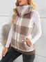 Polyester Cotton Stand Collar Elegant Vest