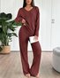 Plain Simple Cotton Two-Piece Set