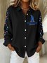 Loose Christmas Casual Shawl Collar Shirt