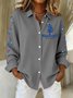 Loose Christmas Casual Shawl Collar Shirt