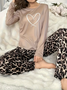 Regular Fit Geometric Casual Two-Piece Set