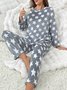Casual Cotton Geometric Two-Piece Set