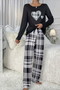 Regular Fit Geometric Casual Two-Piece Set