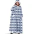 Home Clothes Jacket Lazy Hooded Sweater Thickened Blanket Loose Pullover Wearable Blanket Couple Parent-Child Style
