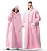 Home Clothes Jacket Lazy Hooded Sweater Thickened Blanket Loose Pullover Wearable Blanket Couple Parent-Child Style