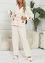 Casual Plain Two-Piece Set