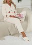 Casual Plain Two-Piece Set