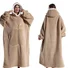 Home Clothes Jacket Lazy Hooded Sweater Thickened Blanket Loose Pullover Wearable Blanket Couple Parent-Child Style